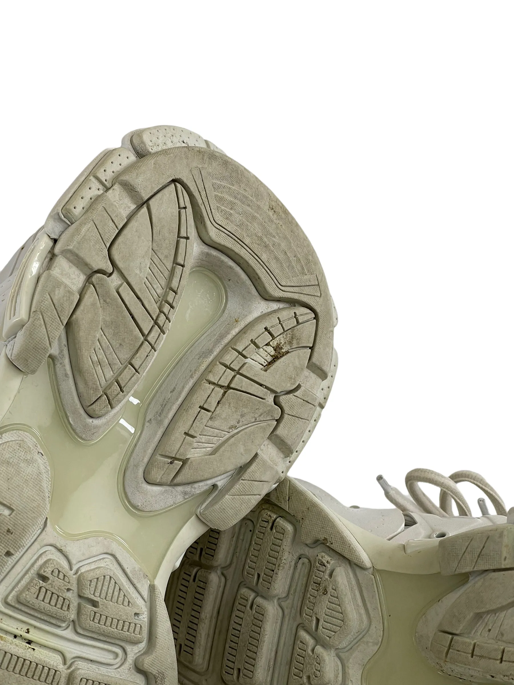 Balenciaga White Leather ‘Track’ Trainers - UK6