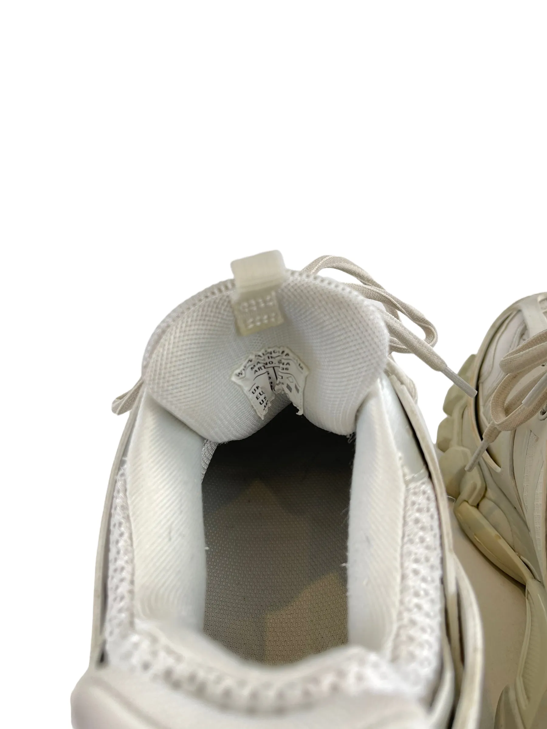 Balenciaga White Leather ‘Track’ Trainers - UK6