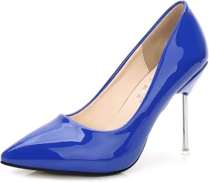 bbruriy Women Pumps, Pointed Toe High Heel 3.9 Inch/10Cm Party Stiletto Heels Shoes Comfort Dress Slip on Shoes