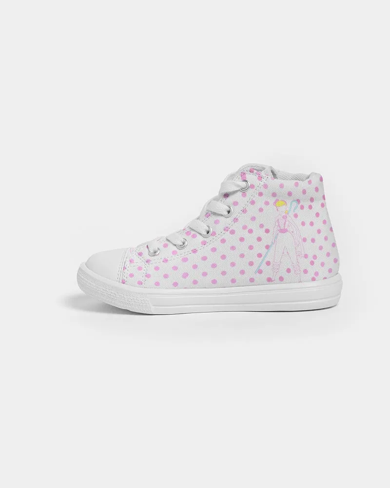 Bo Peep and her sheep! Girls Hightop Canvas Sneakers