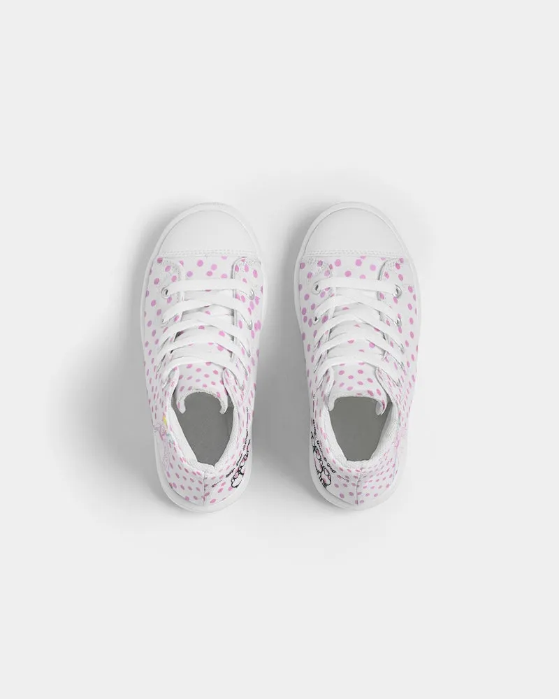 Bo Peep and her sheep! Girls Hightop Canvas Sneakers