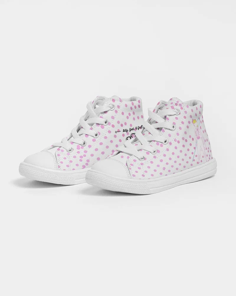 Bo Peep and her sheep! Girls Hightop Canvas Sneakers