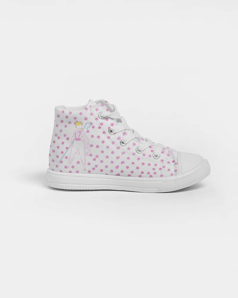 Bo Peep and her sheep! Girls Hightop Canvas Sneakers