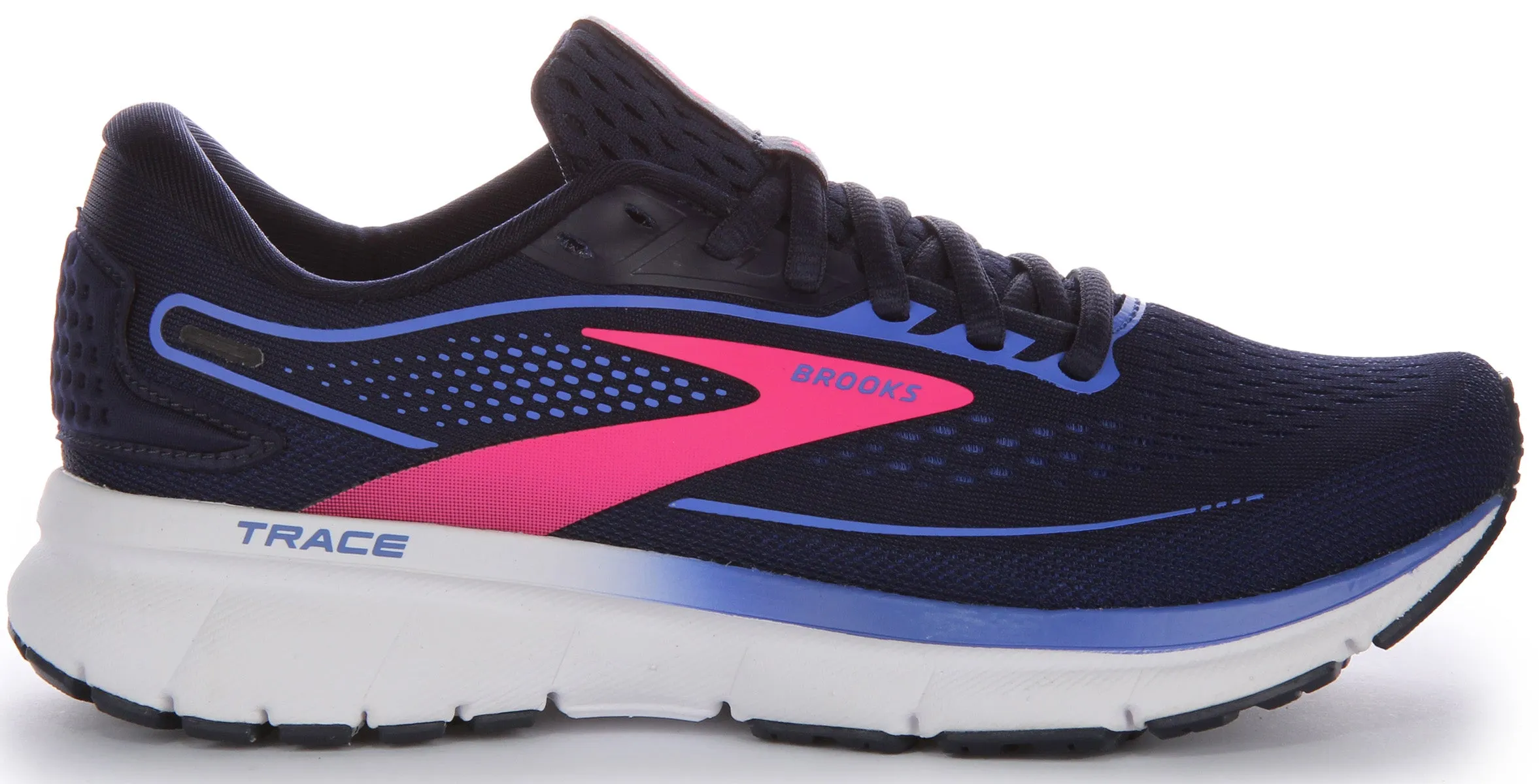 Brooks Trace 2 In Blue Pink Medium Width For Women