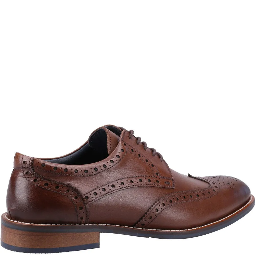 Mens Classic Brown Leather Brogue Shoes
