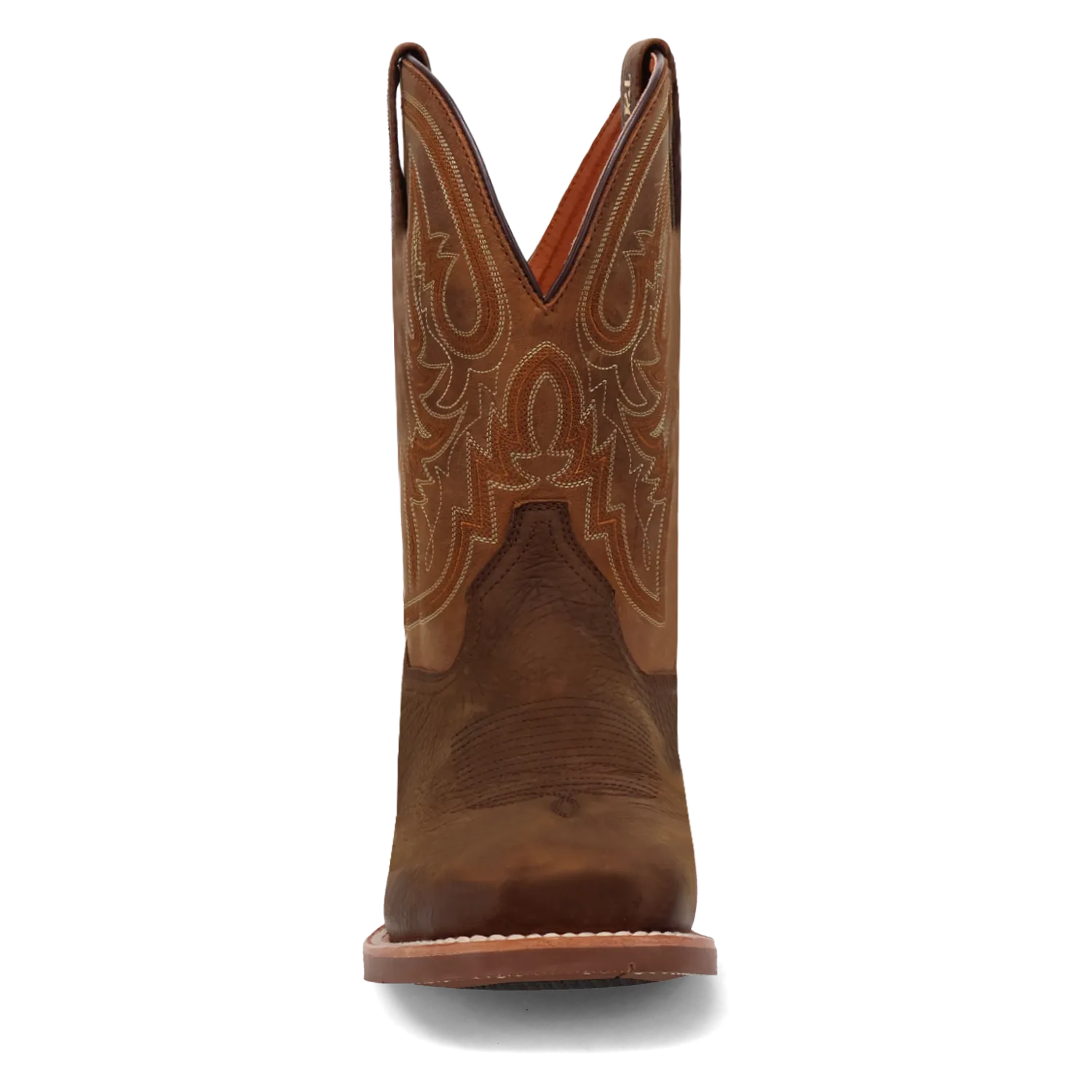 Dan Post Cowboy Certified Chocolate/Tan Brigston Broad Square Toe Boots for Men