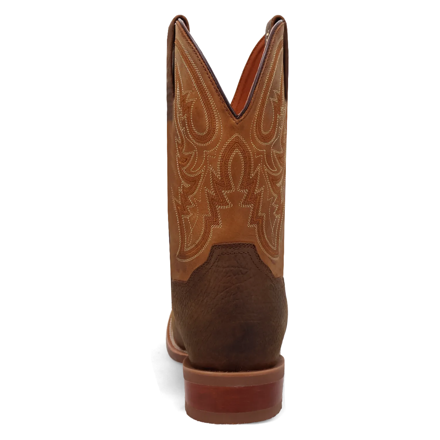 Dan Post Cowboy Certified Chocolate/Tan Brigston Broad Square Toe Boots for Men