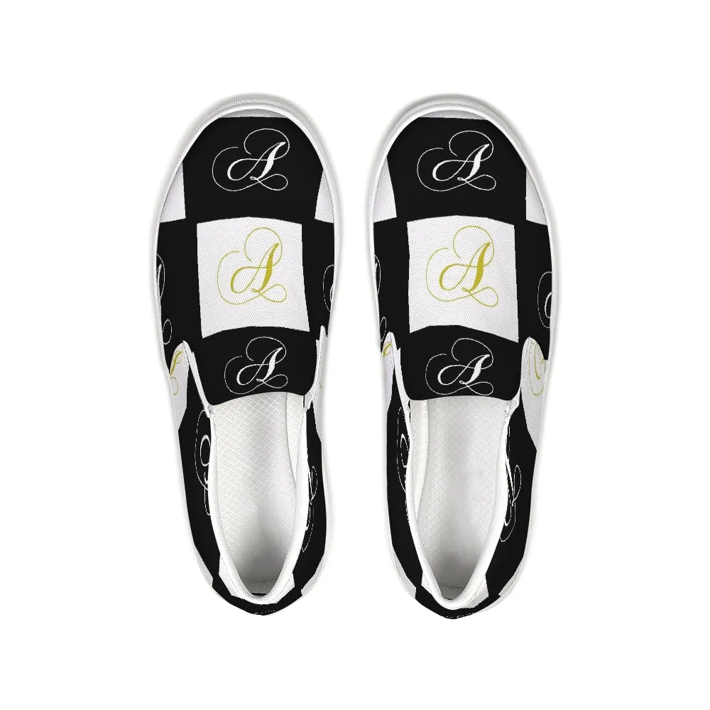Double A - Black backgroun Slip-On Canvas Shoe