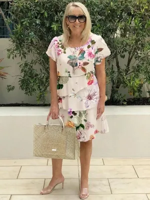 FLORA  Elegant Spring Midi Dress