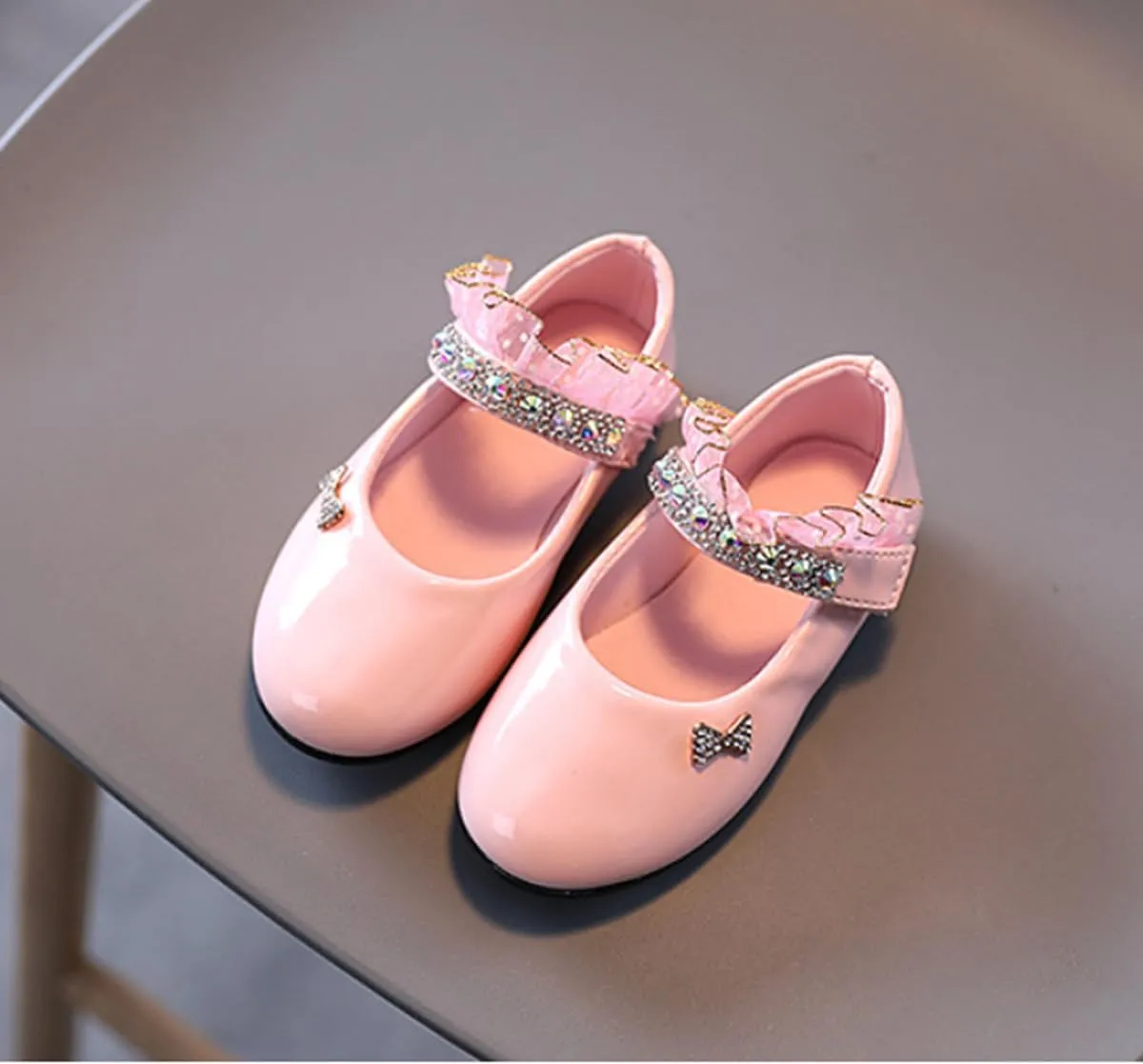 Girls Pu Leather Mary Jane Ballet Flats School Wedding Party Dress Shoes for Toddler/Little Kid