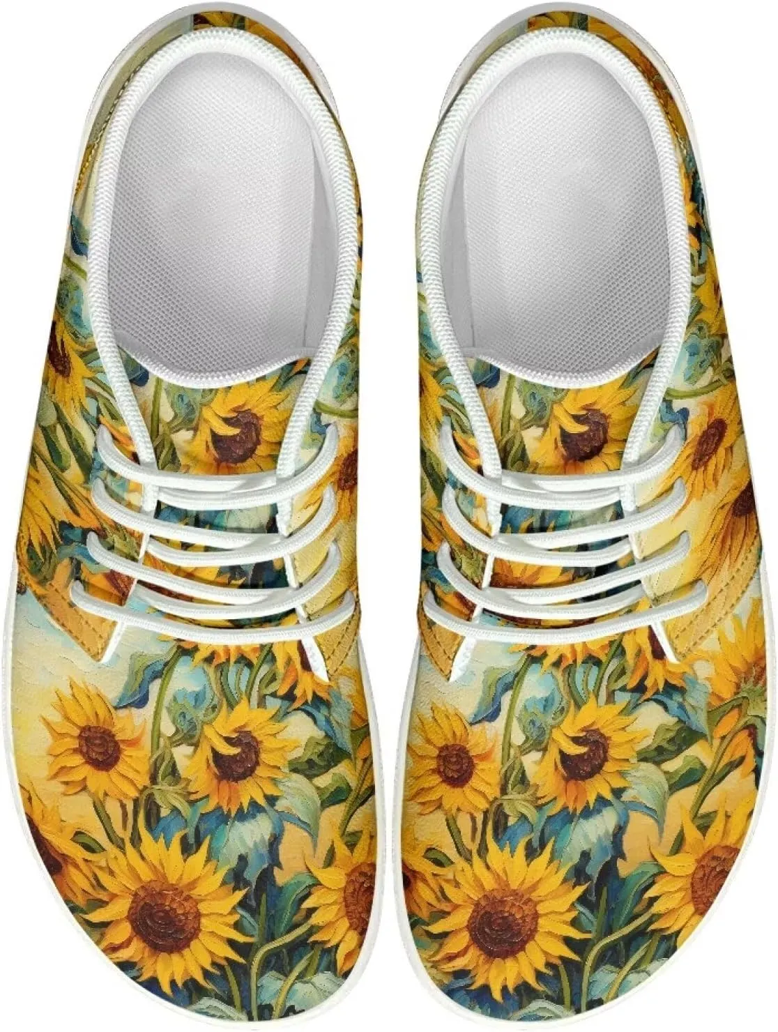 GOSTONG Women's Athletic Running Shoes Zero Drop Minimalist Flats Wide Widths Outdoor Barefoot Shoes White Sole US 5.5-13.5