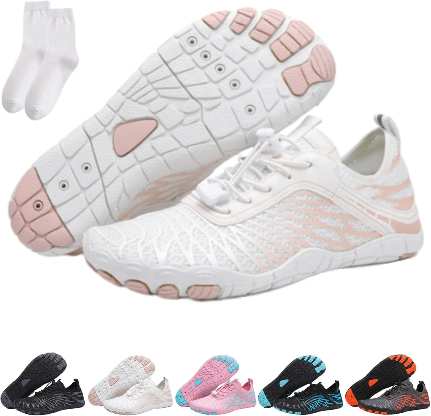 Grounded Barefoot Footwear for Women Men, Hiking Barefoot Wide Toe Box Wide Width Slip On Water Shoes