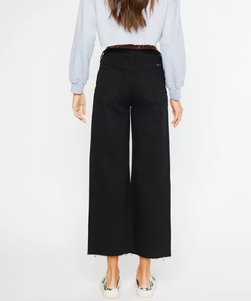 High Rise Wide Leg Jeans - Black - FINAL SALE