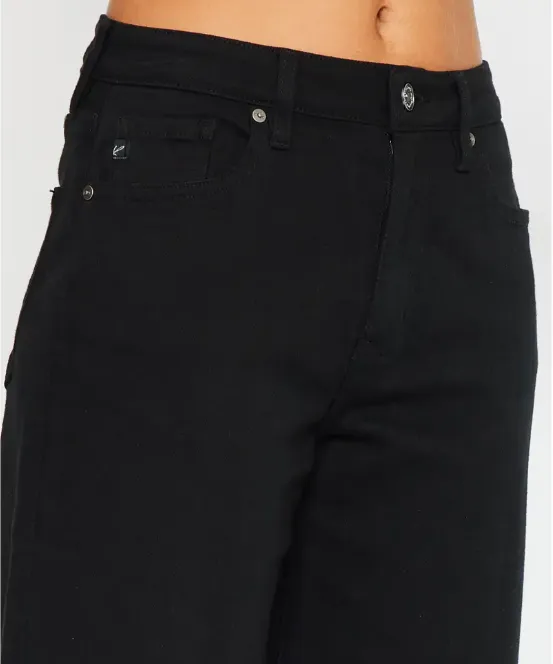 High Rise Wide Leg Jeans - Black - FINAL SALE