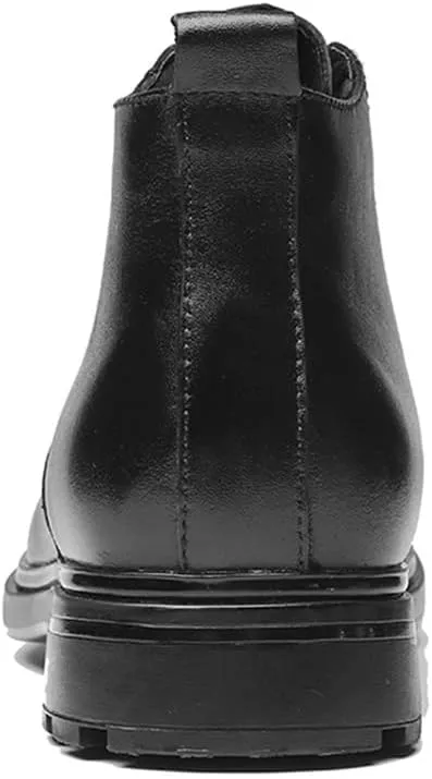 Lace Up Round Toe Boots For Men Derby Cowhide Leather Waterproof Wearable Dress Classic