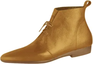 Low Heel Pointed Toe Lace Up Chukka Ankle Boots Flats Fall Winter Booties Casual Dress Shoes Slip On Walking Shoes