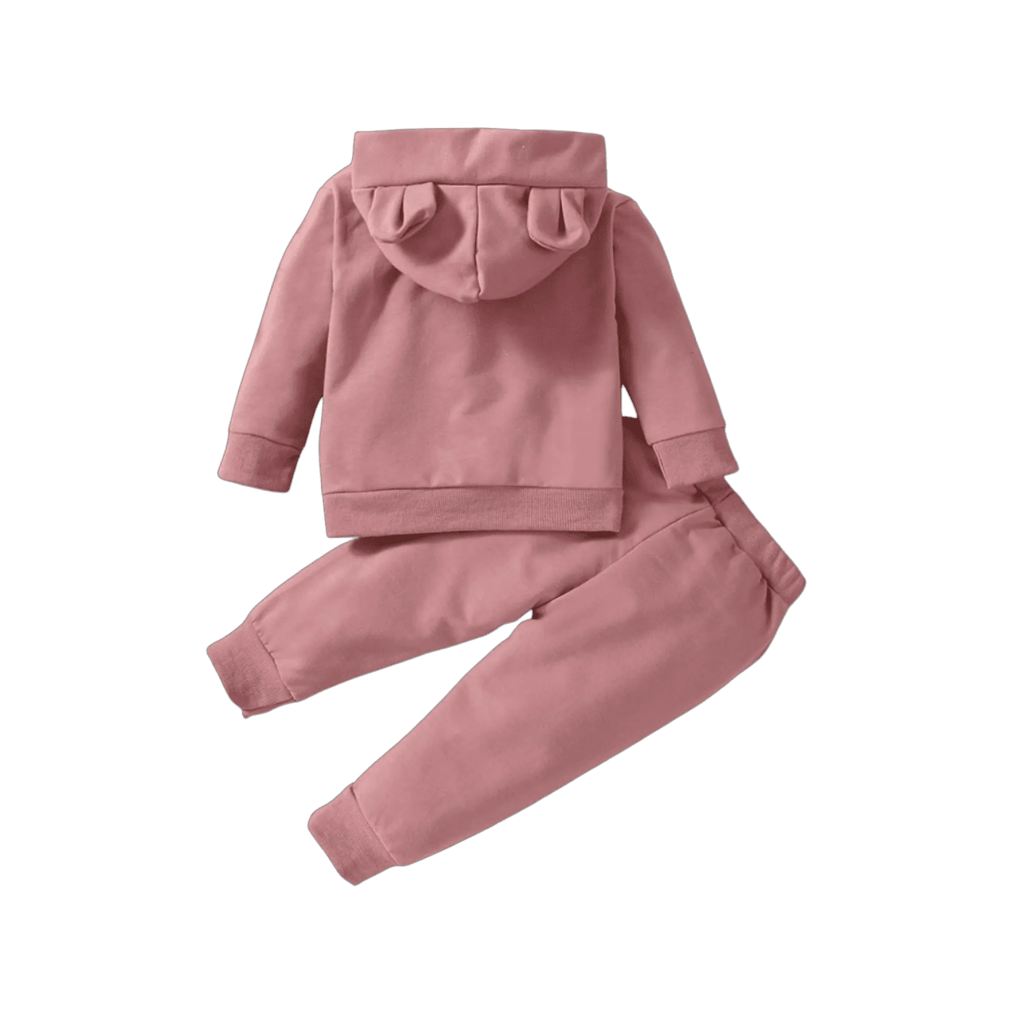 Nice Toddler Cotton Tracksuit Set - Rose