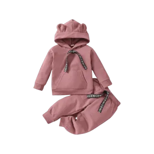 Nice Toddler Cotton Tracksuit Set - Rose