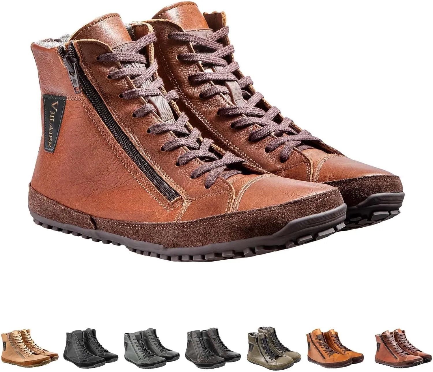 Non-Slip aterproof Fu Lined Barefoot Shoe Lac Up Snow Shoes for Men Winter Padded Warm Cold Weather Sneaker