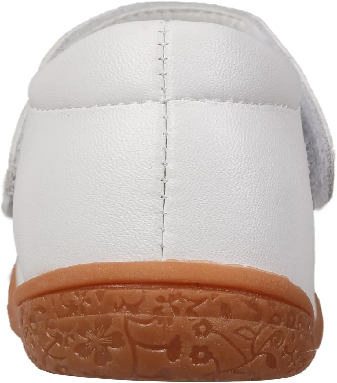 Oomphies Amina Leather Mary Jane Shoes for Girls  Ruffled Dress Shoes with Hook & Loop Closure, Soft Cushion Footbed