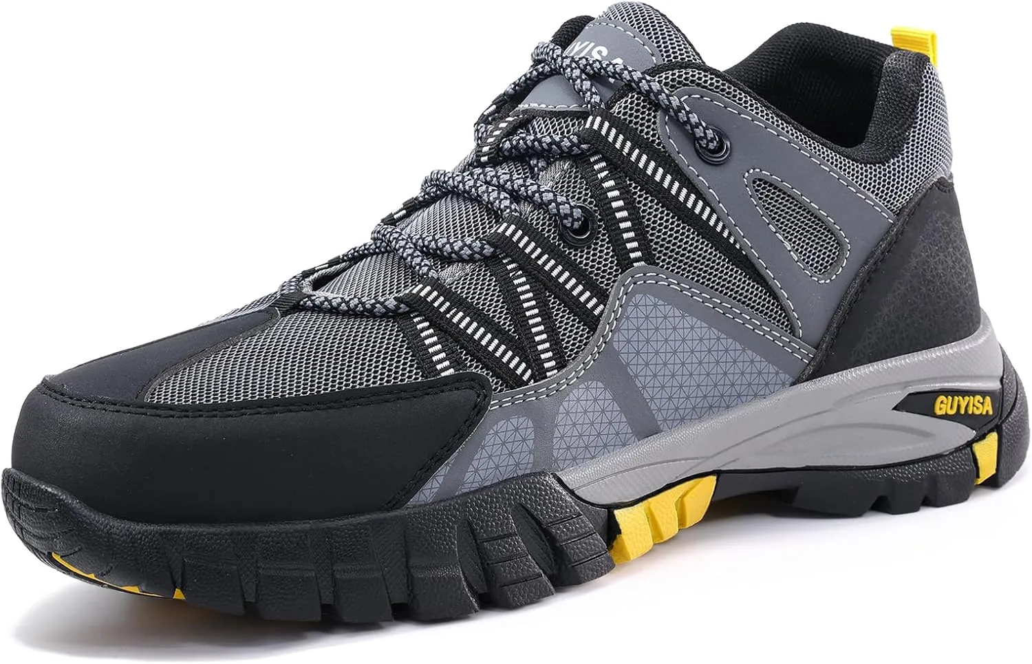 Steel Toe Shoes for Men,Non Slip Lightweight Work Shoes,Construction Industrial Work Boots,Comfortable Breathable Safety Steel Toe Sneakers for Men.