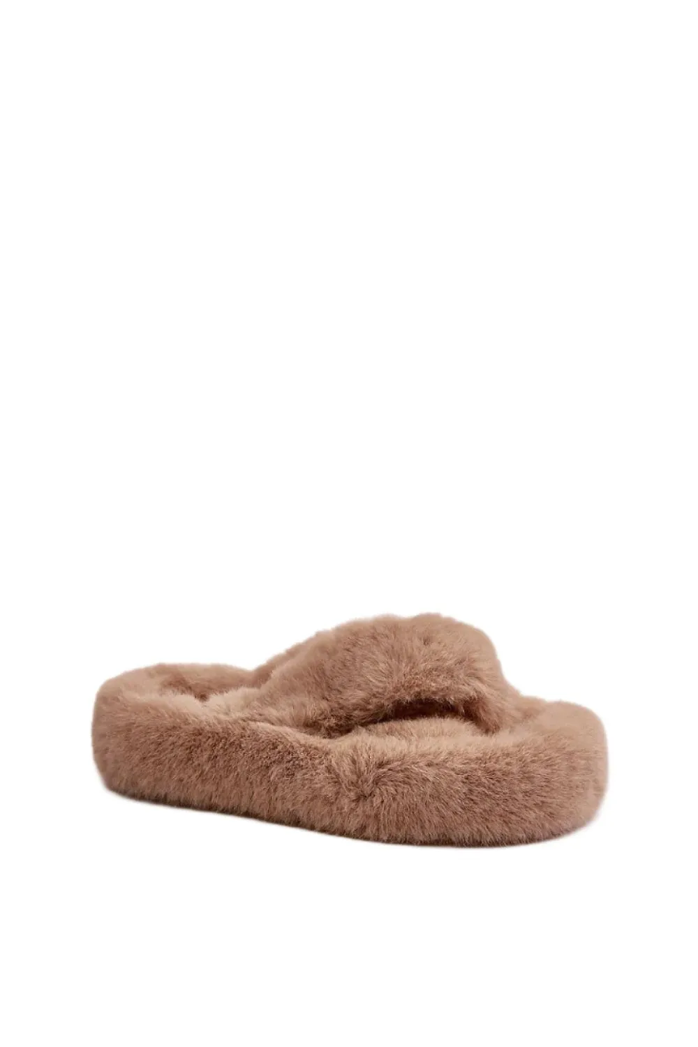 TEEK - Fluffed Up Crossed Comfort Slippers