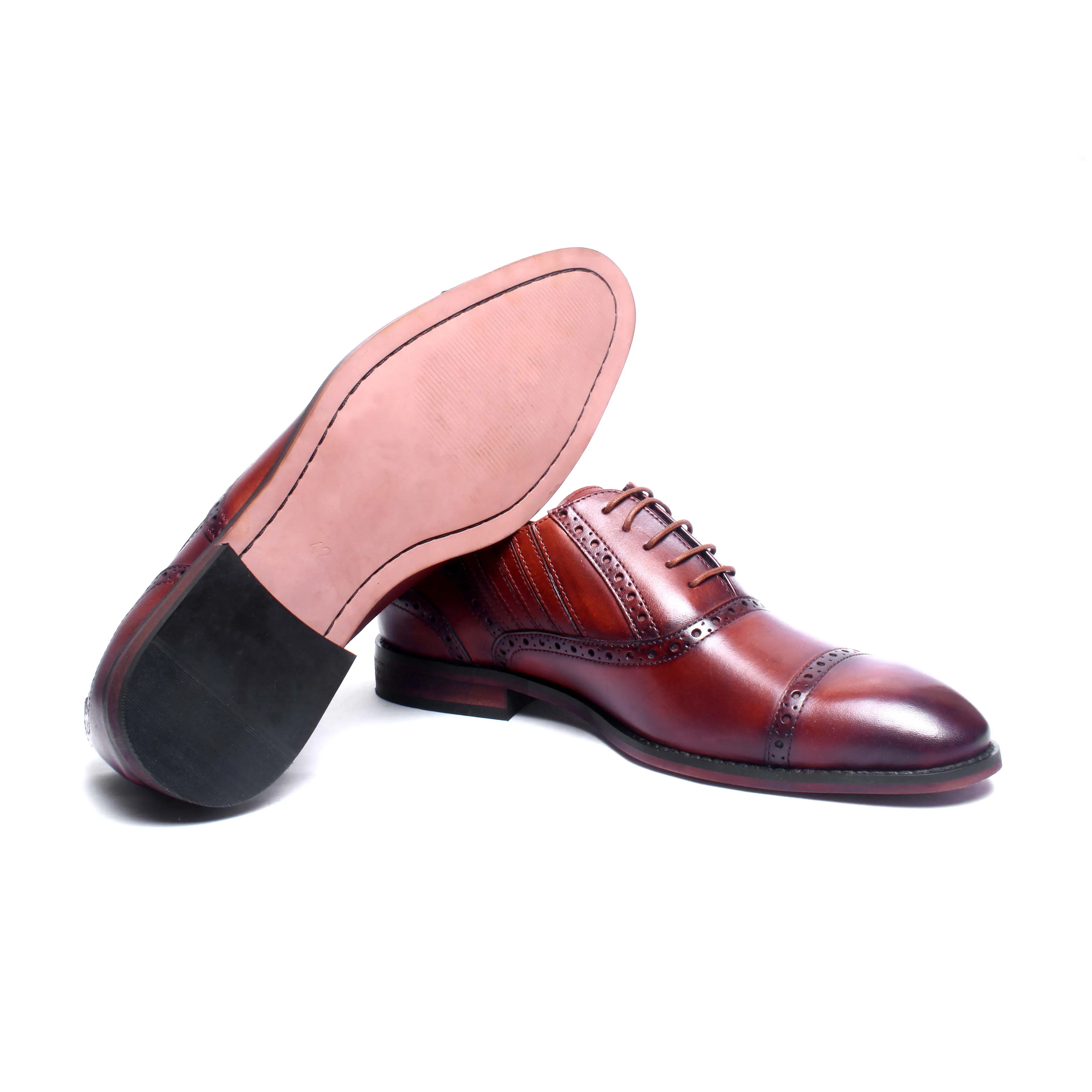 Toe Cap Oxfords Elastic