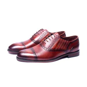 Toe Cap Oxfords Elastic