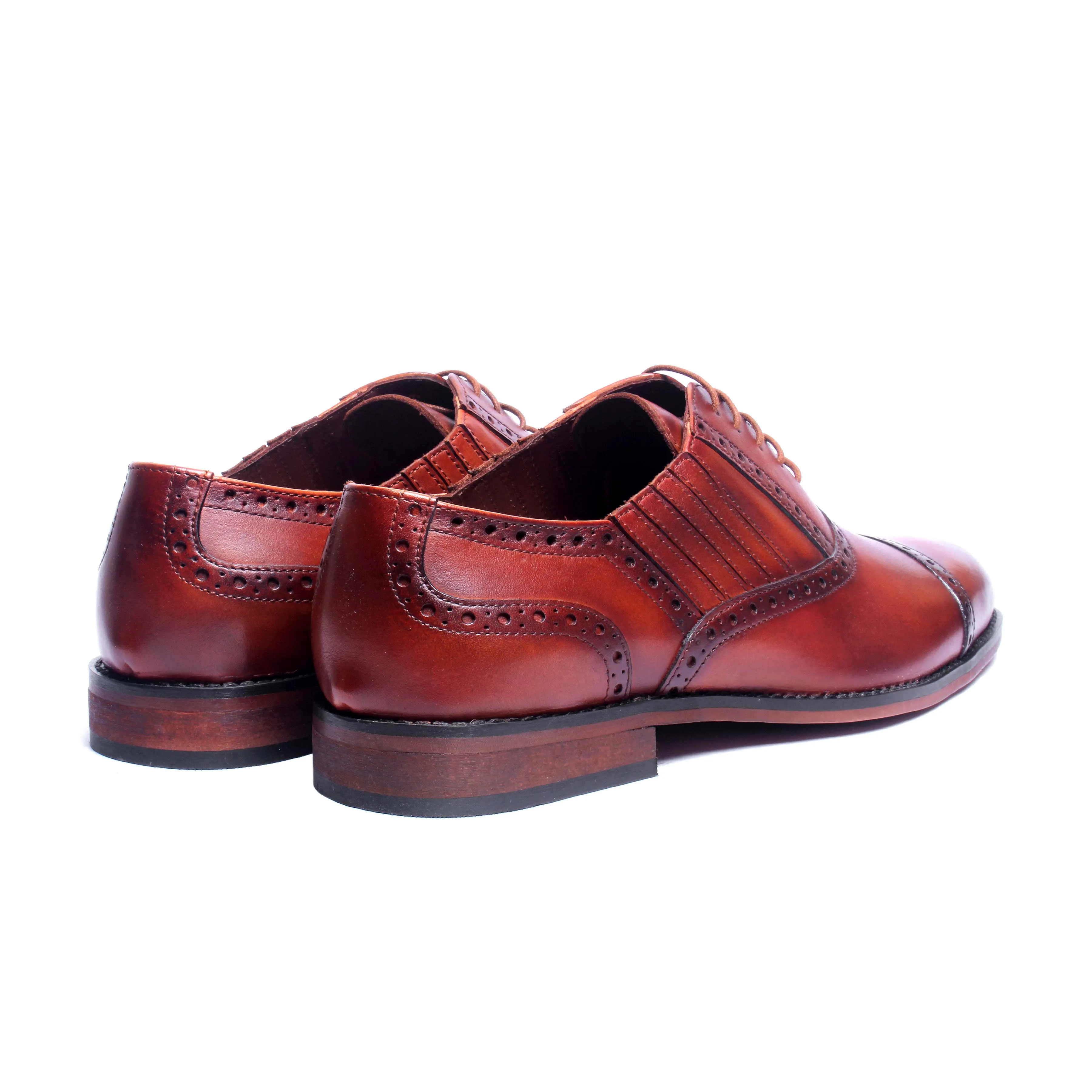 Toe Cap Oxfords Elastic