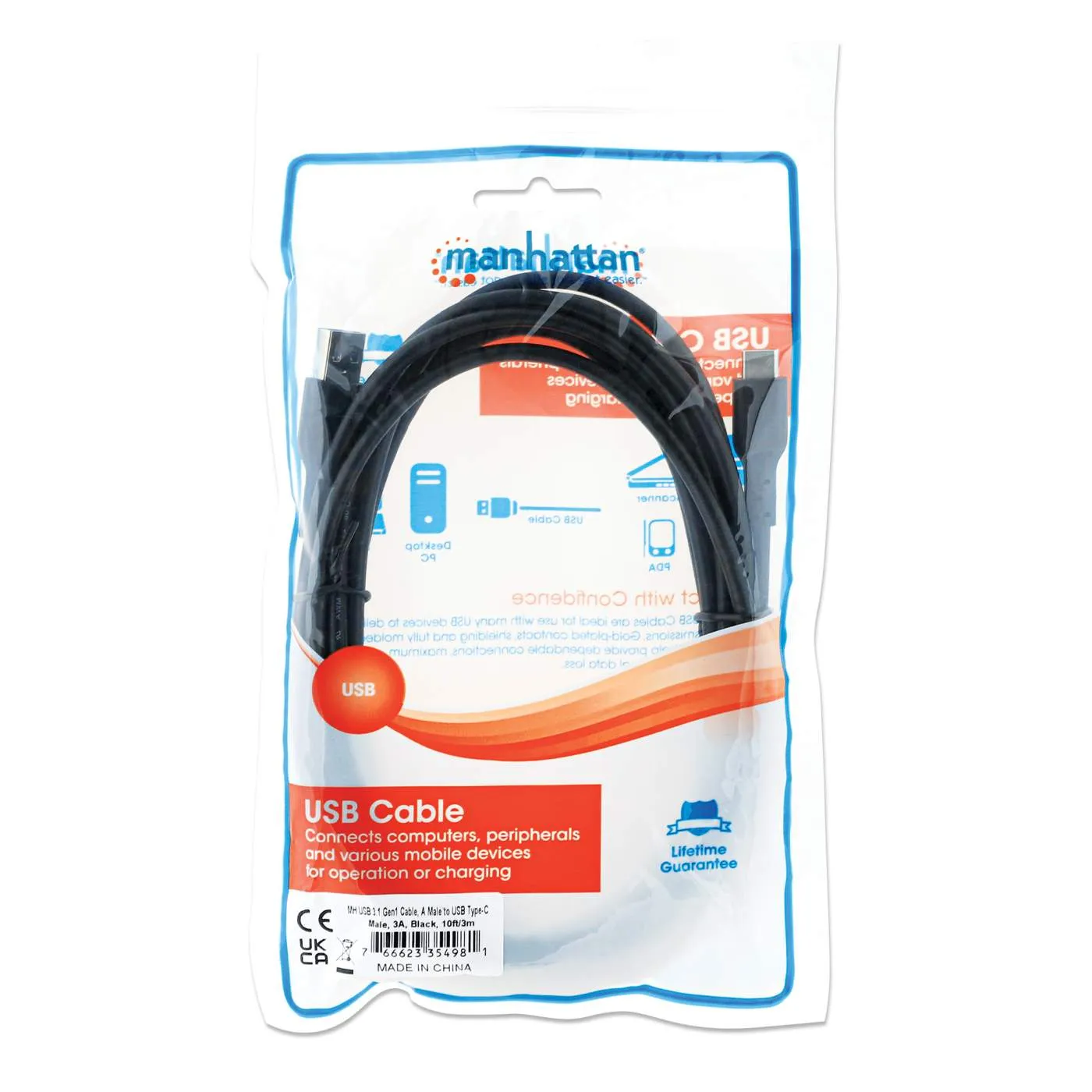 USB 3.0 Type-A to Type-C Device Cable