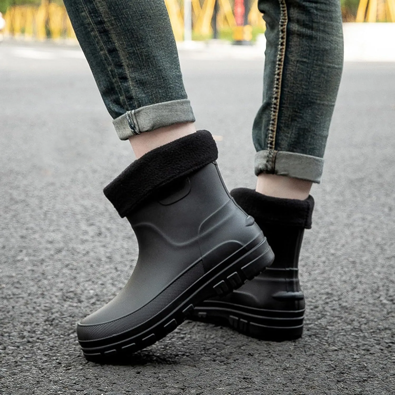 Waterproof Non-Slip Rain Boots for Outdoor Trendy Rain Boots for Women and Men with Anti-Slip Sole