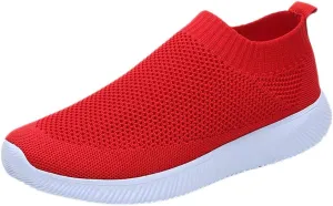 Women's Fashion Sneaker Non Slip Breathable Lightweight Comfortable Lace Up Slip On Tennis Shoes Arch Support Loafers Shoes for Women Waterproof Sneakers Women