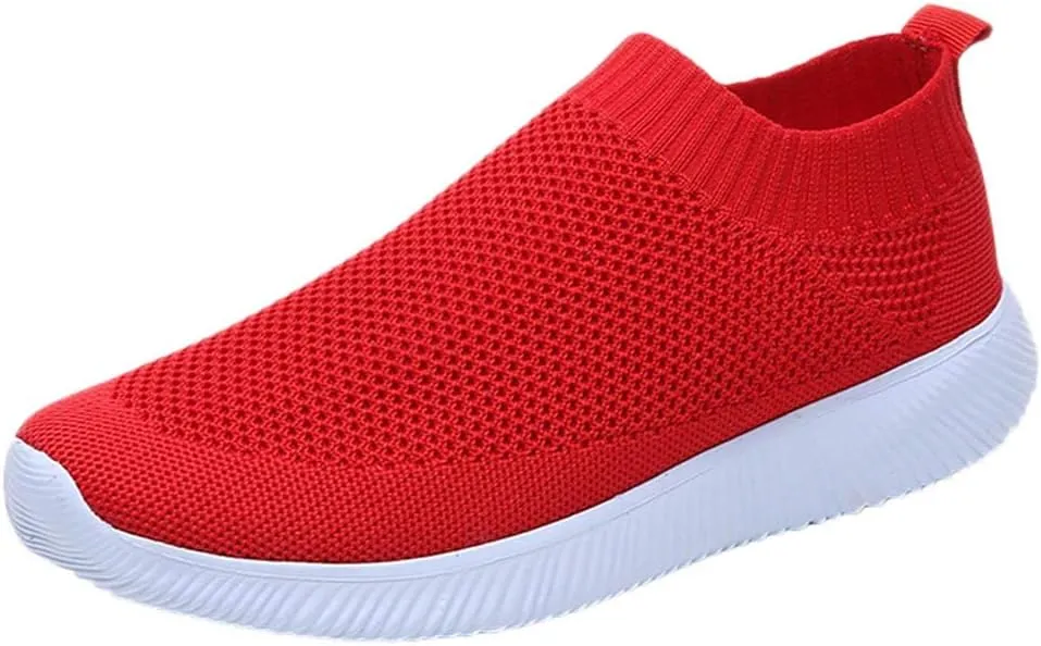 Women's Fashion Sneaker Non Slip Breathable Lightweight Comfortable Lace Up Slip On Tennis Shoes Arch Support Loafers Shoes for Women Waterproof Sneakers Women