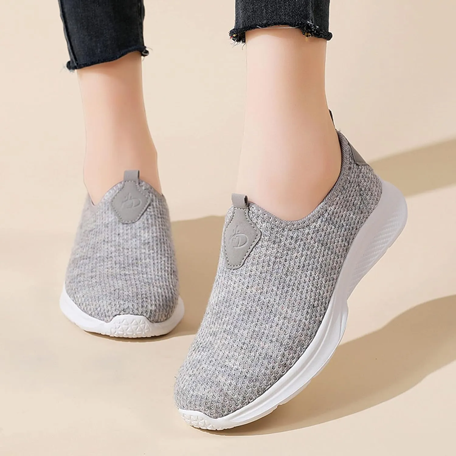 Womens Orthopedic Slip On Loafers Walking Shoes with Arch Support Comfortable Sneakers for Plantar Fasciitis Relief Foot Pain Casual Diabetic Swollen Feet